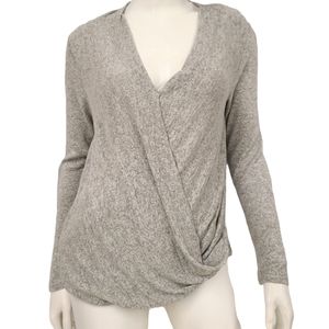 Anthropologie Caution To The Wind Gray Top size large